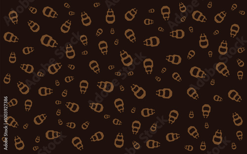 Chocolate Colors Memphis Pattern Abstract Background