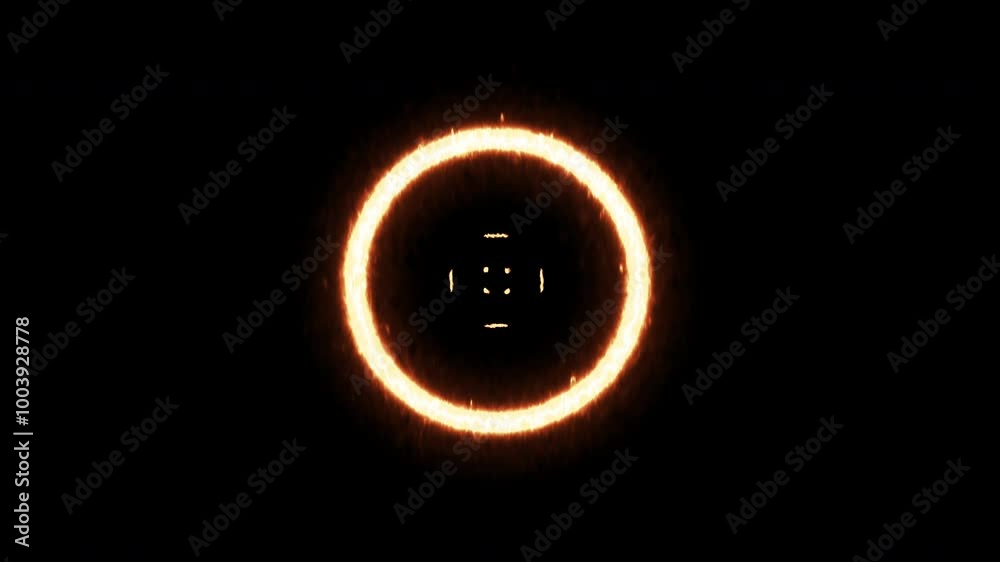 Firestorm circle on black background, loop spectrum animation, glowing neon light Firestorm circle on black background, loop spectrum animation, glowing neon light