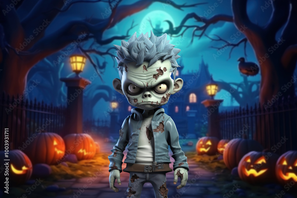 3D scary zombie, Halloween remix 3D scary zombie, Halloween remix
