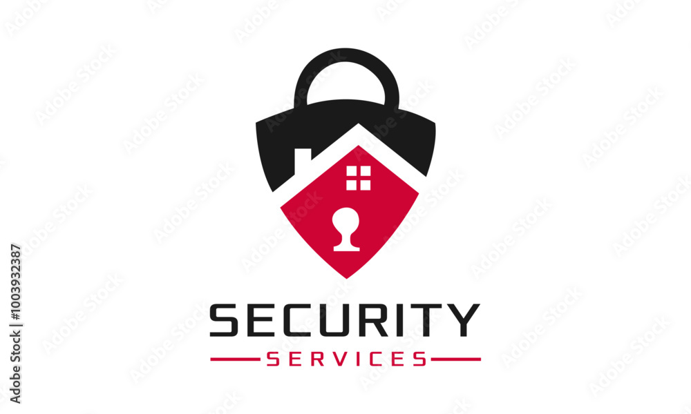 Naklejka premium Creative Security Services logo design