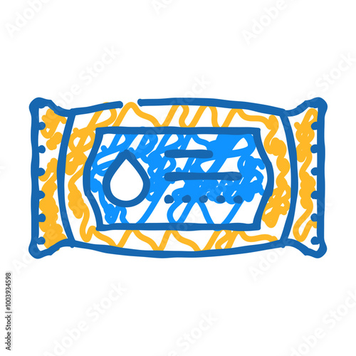 wet wipes doodle icon sketch vector. wet wipes sign. isolated symbol illustration