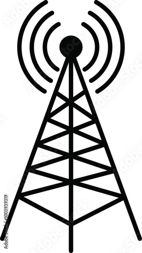 Radio GMRS Tower SVG Cut file for Cricut and Silhouette , Vector, Logo , T Shirt