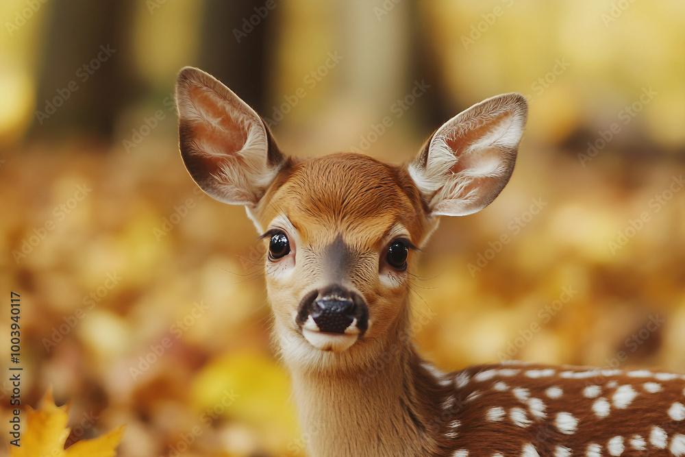 Generated with AI technology picture of beautiful animal deer standing in a forest Generated with AI technology picture of beautiful animal deer standing in a forest