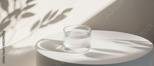 Tranquil Simplicity: A Minimalist Glass of Water