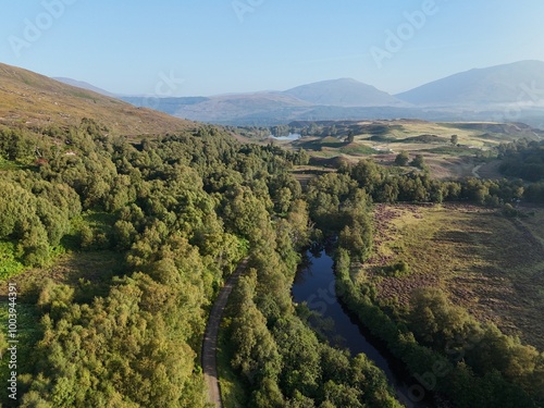 mountains, plants and animals in the Lochaber region of the Scottish highlands photo