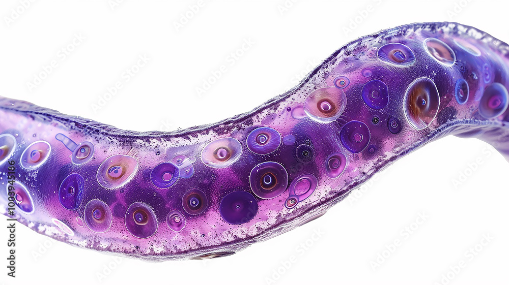 a bacterium or virus isolated on a white background, high-magnification graphics a bacterium or virus isolated on a white background, high-magnification graphics