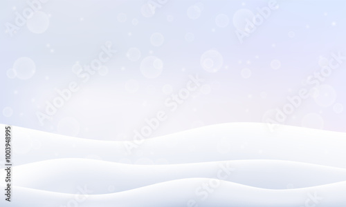 Winter snow background 3d vector. Snowy mountain border for sale. Pastel flake drop to ground. Snowflake pile or snowdrift product stage. Realistic Christmas ice scene with white layers of hill caps.