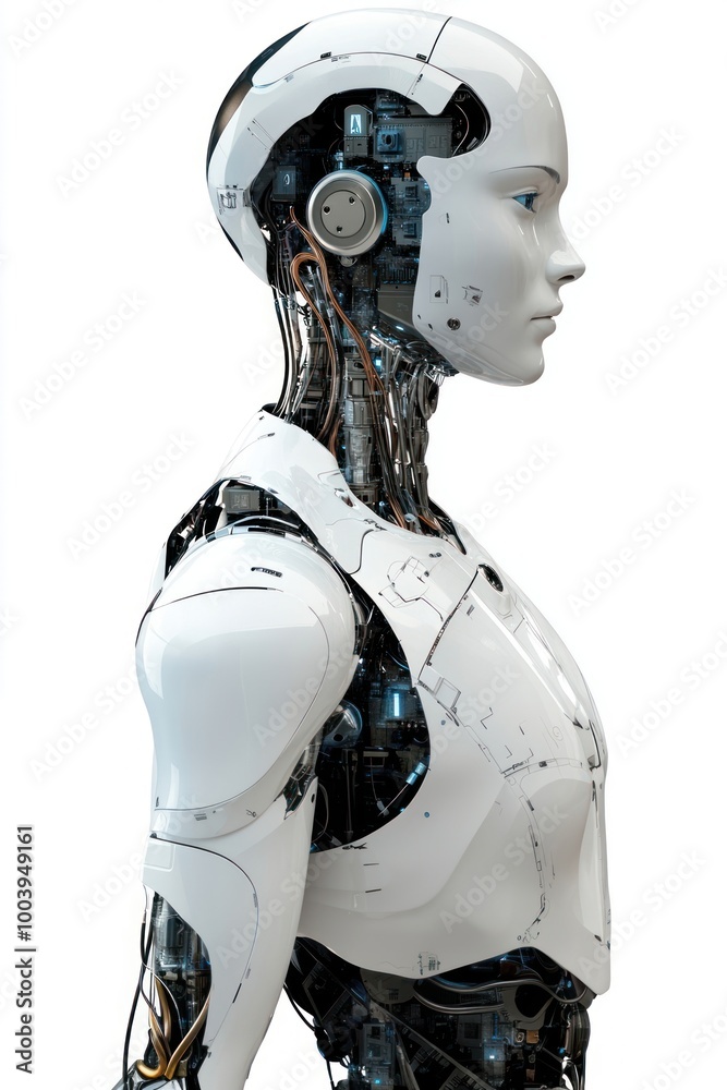 Artificial intelligence robot female person adult.