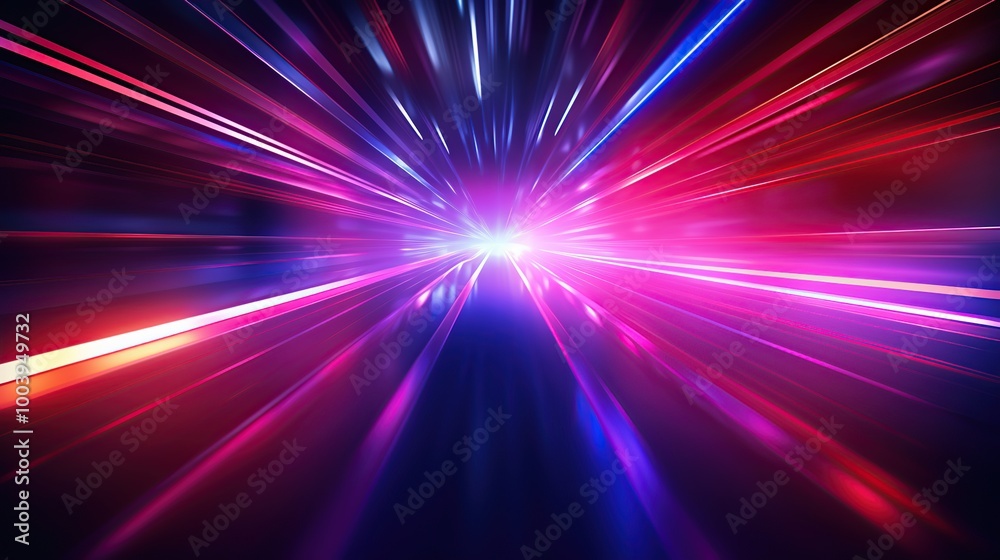 Abstract background of red, blue and purple light streaks in a dark space, futuristic, science fiction, speed, motion Abstract background of red, blue and purple light streaks in a dark space, futuristic, science fiction, speed, motion