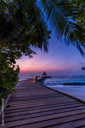 Sonnenaufgang Malediven Insel