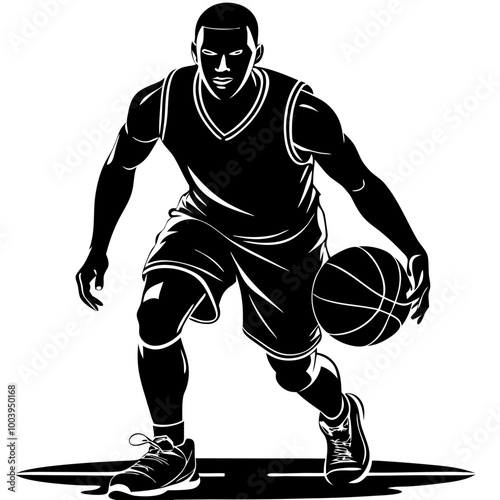 Powerful Basketball Silhouette 