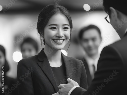 Business Professional Shake Hands in a Conference photo