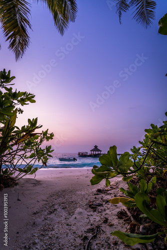 Sonnenaufgang Malediven Insel