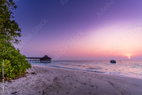 Sonnenaufgang Malediven Insel