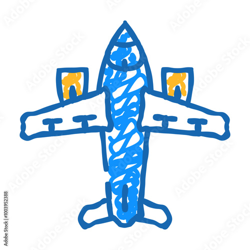 airplane transport doodle icon sketch vector. airplane transport sign. isolated symbol illustration