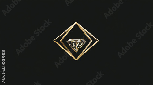 An elegant logo for a jewelry brand, showcasing diamonds and luxury elements.An elegant logo for a jewelry brand, showcasing diamonds and luxury elements. photo