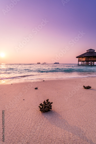 Sonnenaufgang Malediven Insel