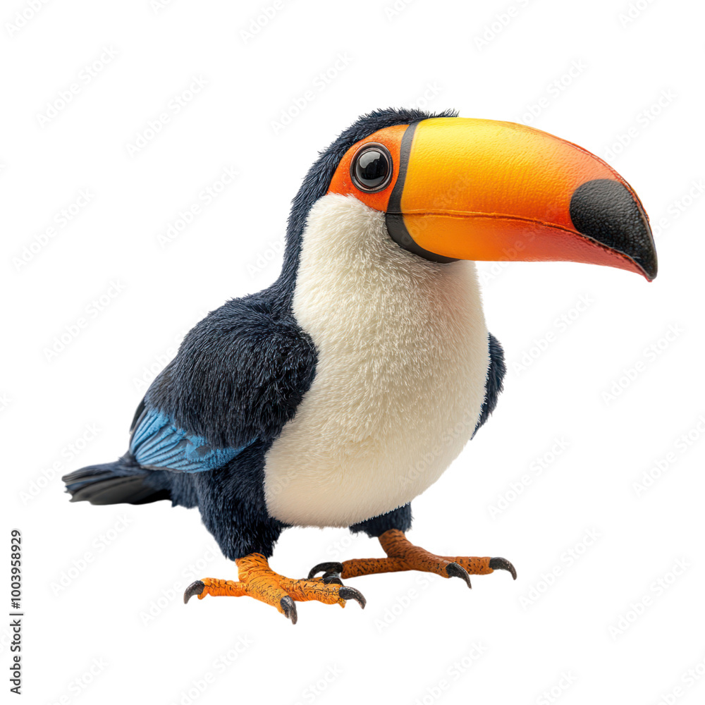 Naklejka premium Close-up of a Toucan Plush Toy