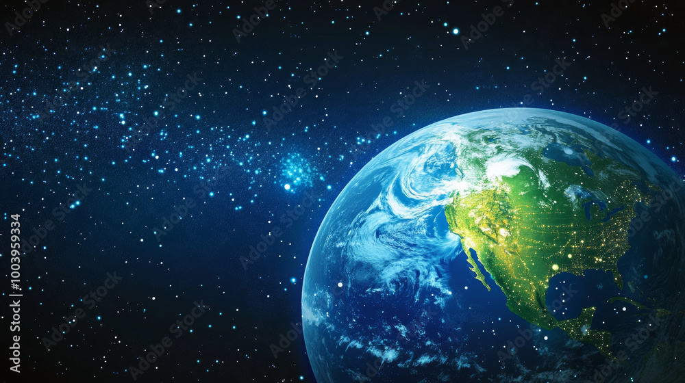 Abstract technical information field background design featuring Earth. Vector illustration Abstract technical information field background design featuring Earth. Vector illustration