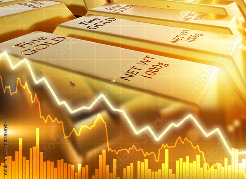 Gold background. Investment...