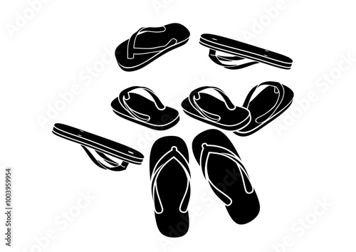 flip flops vector