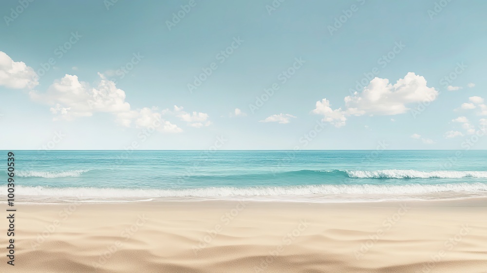 sea with beach and sky view in summer. Creative banner. Copyspace image 