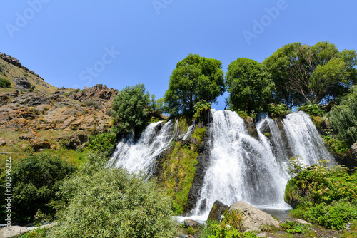 Shaki Waterfall, on the Vorotan River, Armenia