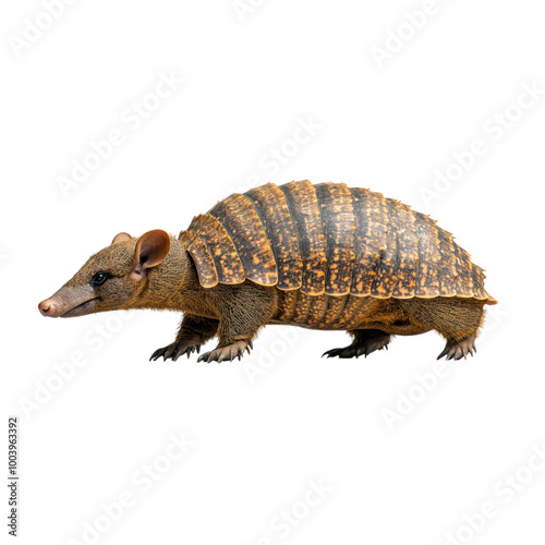 A Close-up of a Pink Fairy Armadillo photo