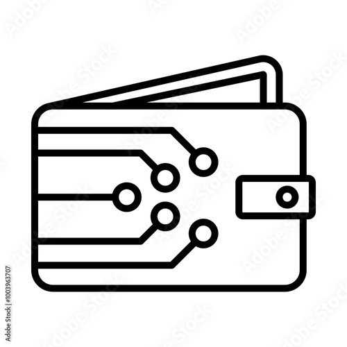 Cryptocurrency Wallet line icon