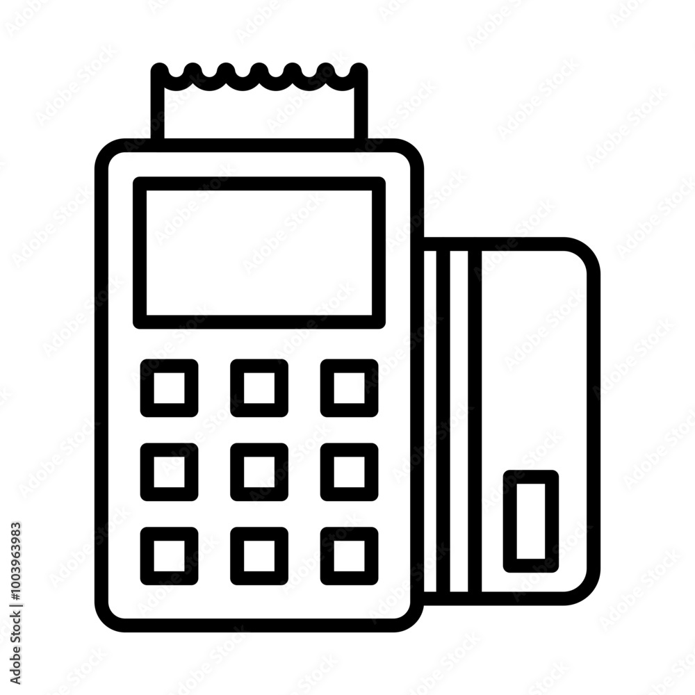 Virtual Payment Terminal line icon Virtual Payment Terminal line icon