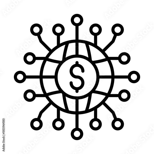 Cashless Society line icon