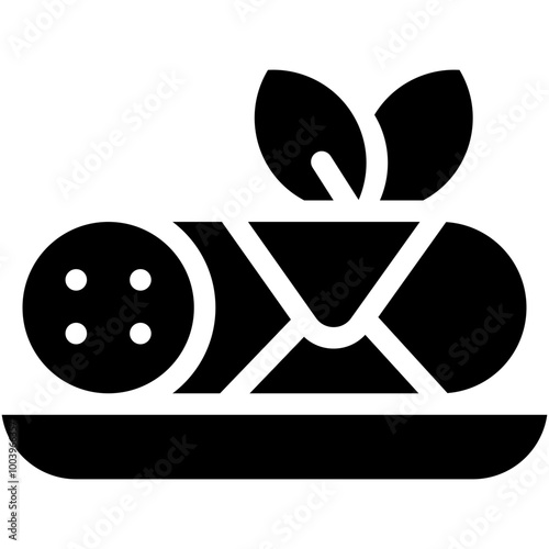 Vector Icon Cannelloni, Pasta, Italian Food, Healthy Food, Mediterranean