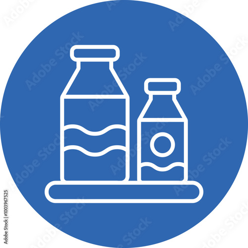 Condiments line circle icon