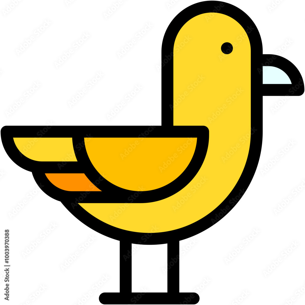 Vector Icon Seagull, Fauna, Bird, Fly, Animal, Sea Vector Icon Seagull, Fauna, Bird, Fly, Animal, Sea