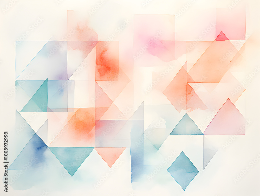 Pastel watercolor abstract shapes background Pastel watercolor abstract shapes background