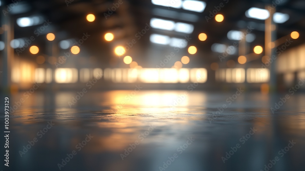 Blurred Business Background: Blur Warehouse with Boxes Blurred Business Background: Blur Warehouse with Boxes