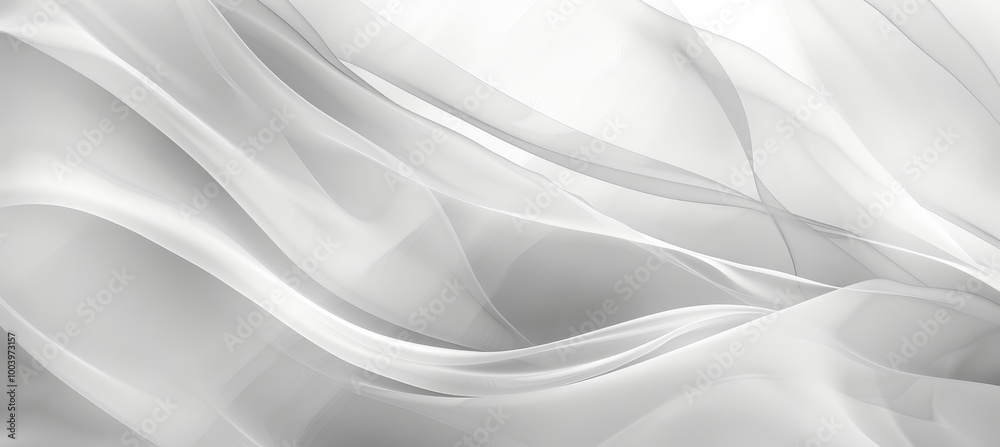 Abstract Delicate White Silk Fabric Ripples, Elegant Background With Gentle Shadow And Soft Style Abstract Delicate White Silk Fabric Ripples, Elegant Background With Gentle Shadow And Soft Style