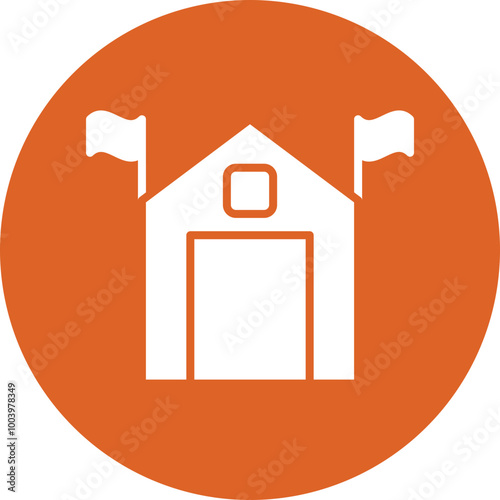 Asylum glyph circle icon