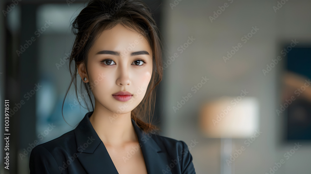 Beautiful Asian woman in a formal suit, businesswoman. Neural network AI generated art Beautiful Asian woman in a formal suit, businesswoman. Neural network AI generated art