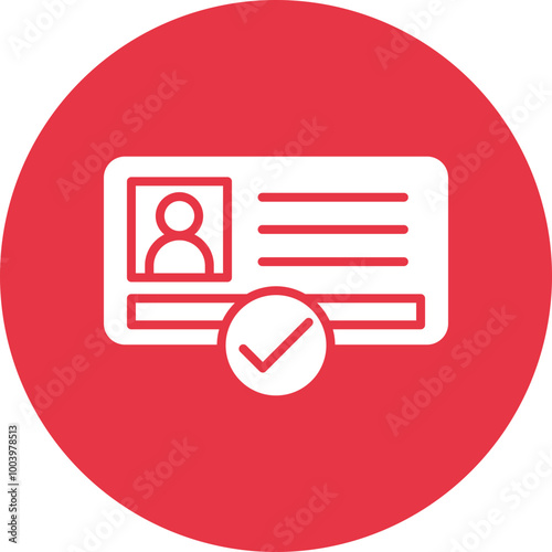 Entry Permit glyph circle icon