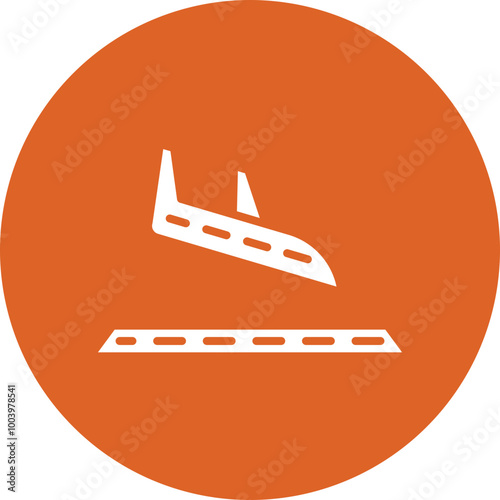 Arrival glyph circle icon