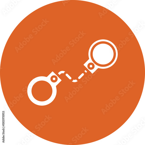 Immigration Detention glyph circle icon