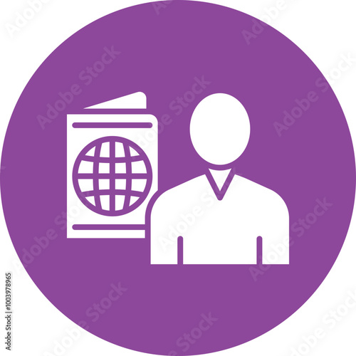 Nationality glyph circle icon