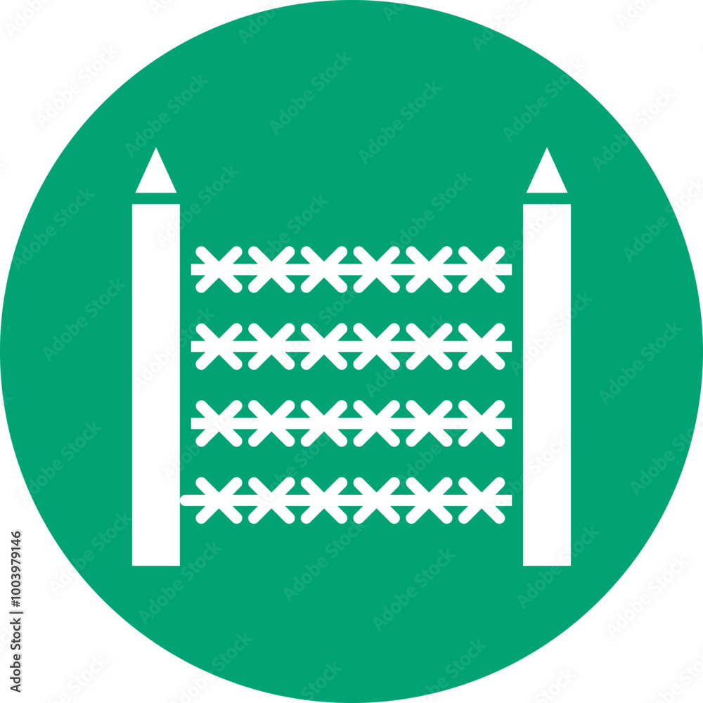 Border Wall glyph circle icon Border Wall glyph circle icon