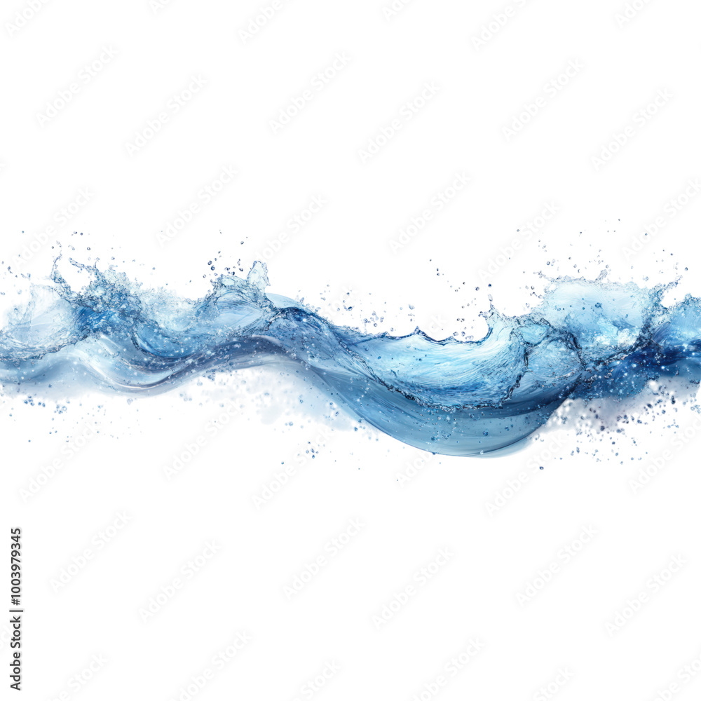 Water Splash on Black Background Water Splash on Black Background