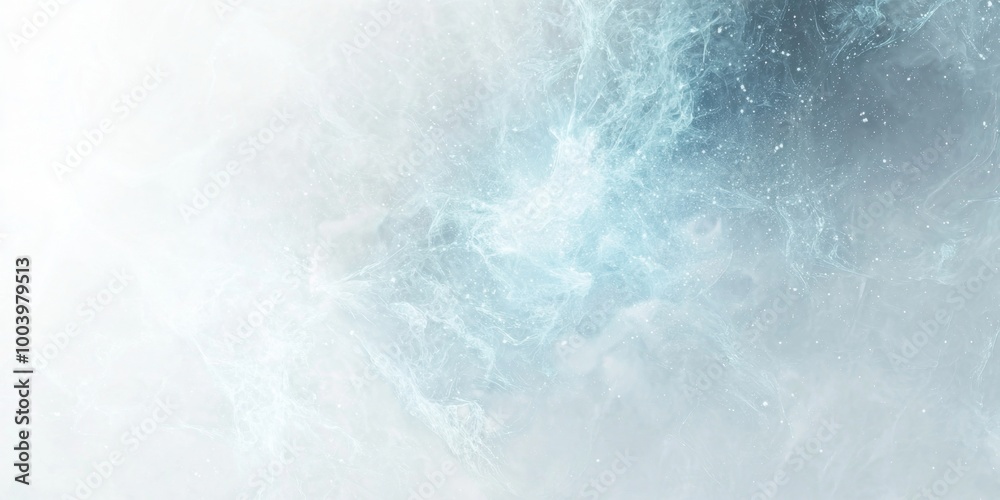 Fototapeta premium Abstract blue and white background with a frosty pattern, evoking a frozen winter landscape with ice crystals and a cold, serene atmosphere