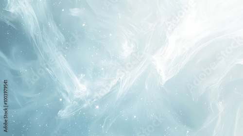 Wallpaper Mural Graceful swirling white particles on a light blue background create a mesmerizing sense of movement and depth. Evoking elegance and tranquility. Perfect for spa. Wellness. Beauty. Or fashion projects Torontodigital.ca