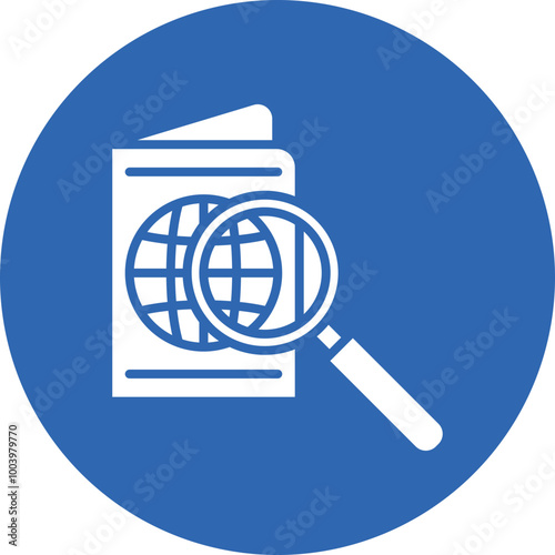 Visa Renewal glyph circle icon