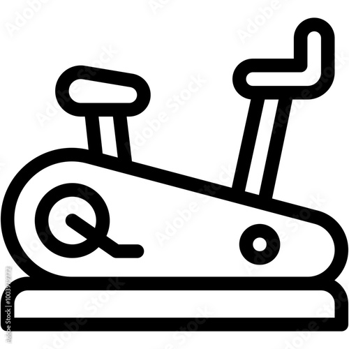 Vector Icon Stationary Bike, Gym, Bike, Exercise, Diet, Healthy