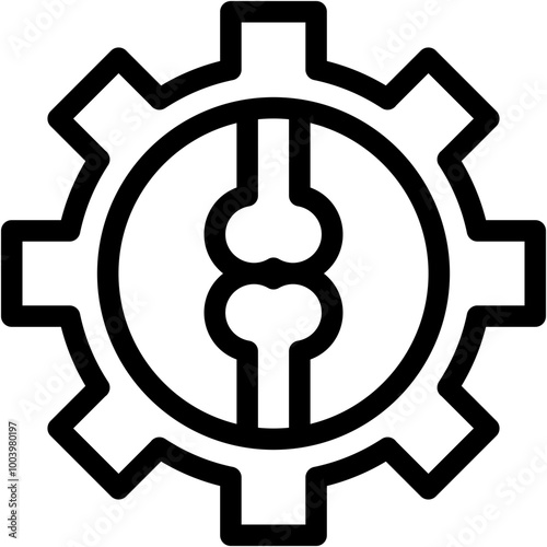 Vector Icon Biomechanics, Bone, Gear, Management, Bone